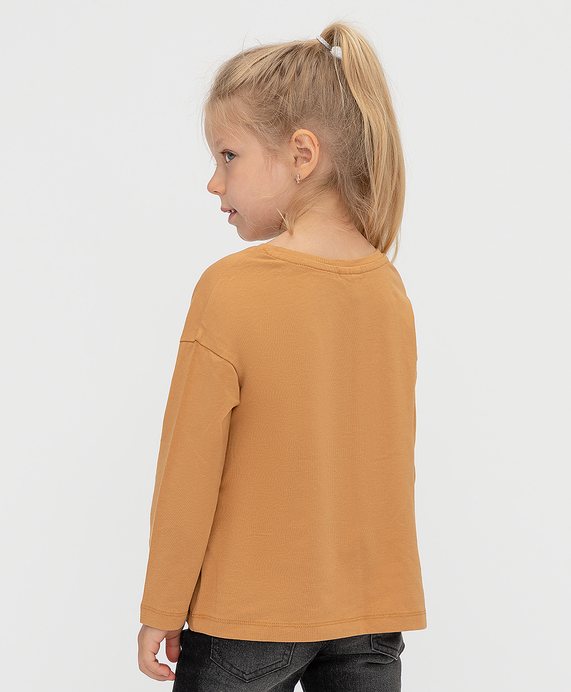 фото Футболка с длинным рукавом бежевая button blue