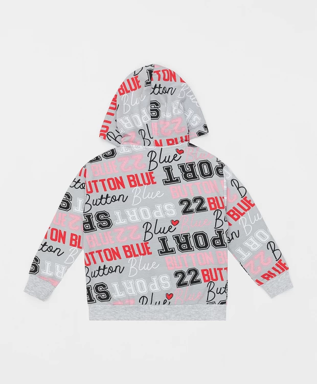 фото Толстовка на молнии с принтом button blue (104)