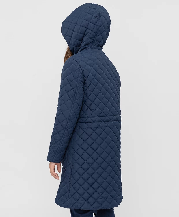 фото Пальто синее с капюшоном button blue (170)