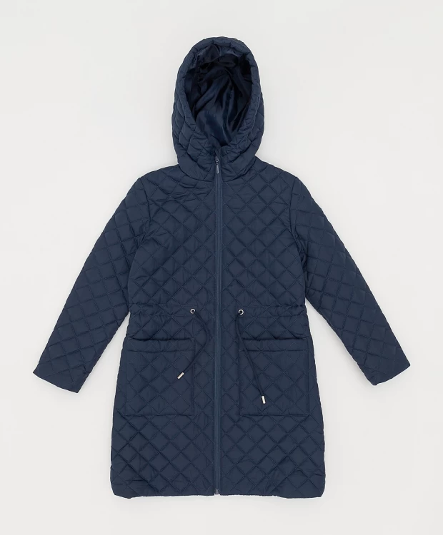 фото Пальто синее с капюшоном button blue (170)