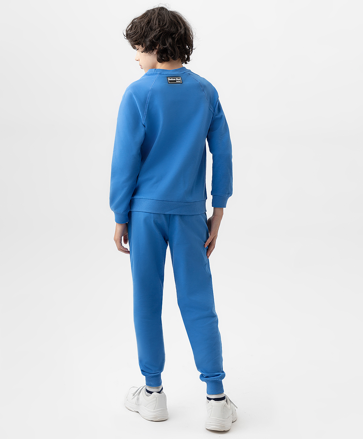 фото Брюки-джоггеры трикотажные синие button blue