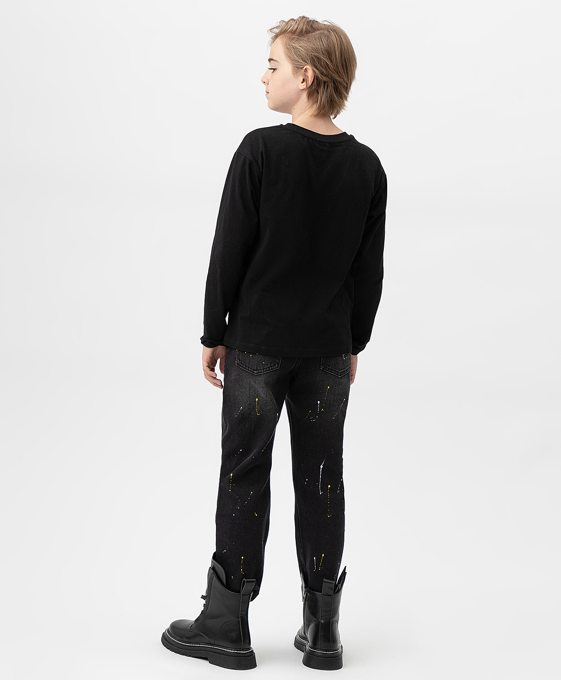 фото Джинсы relaxed fit черные button blue