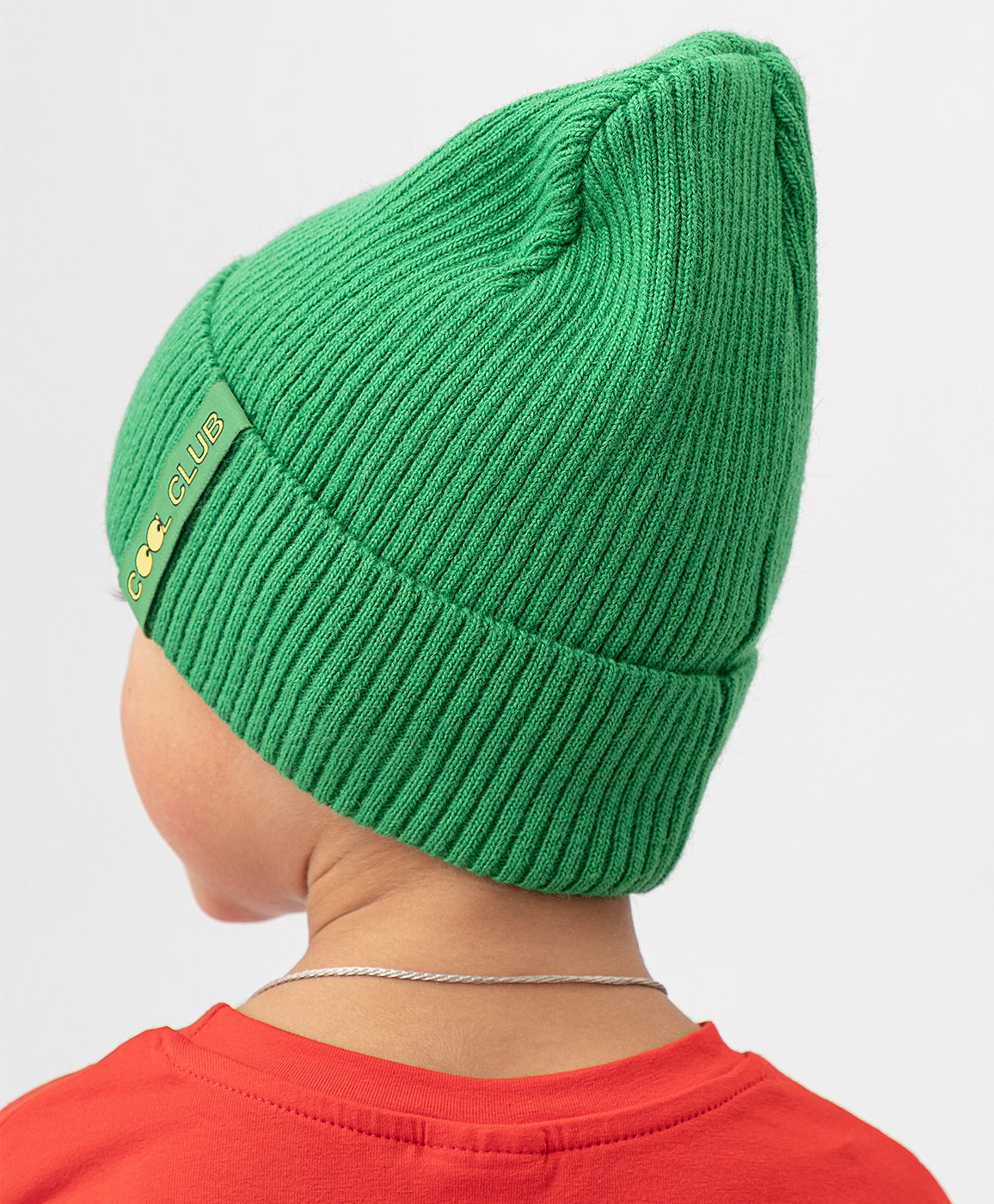 фото Шапка вязаная зеленая button blue