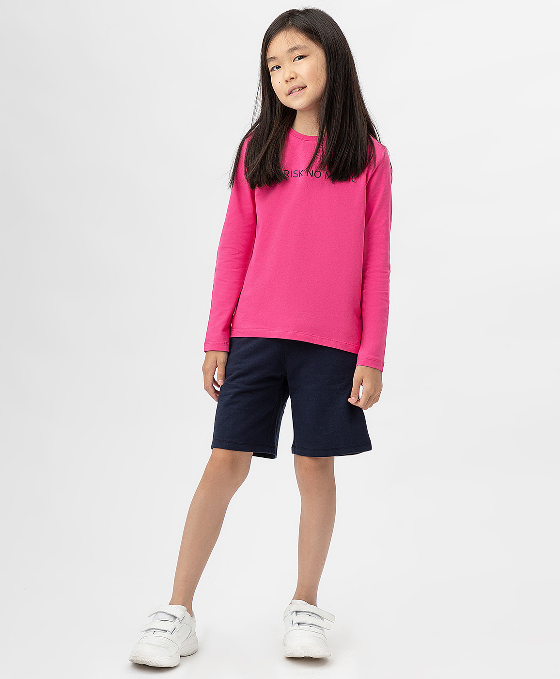 фото Шорты с карманами и поясом на резинке button blue