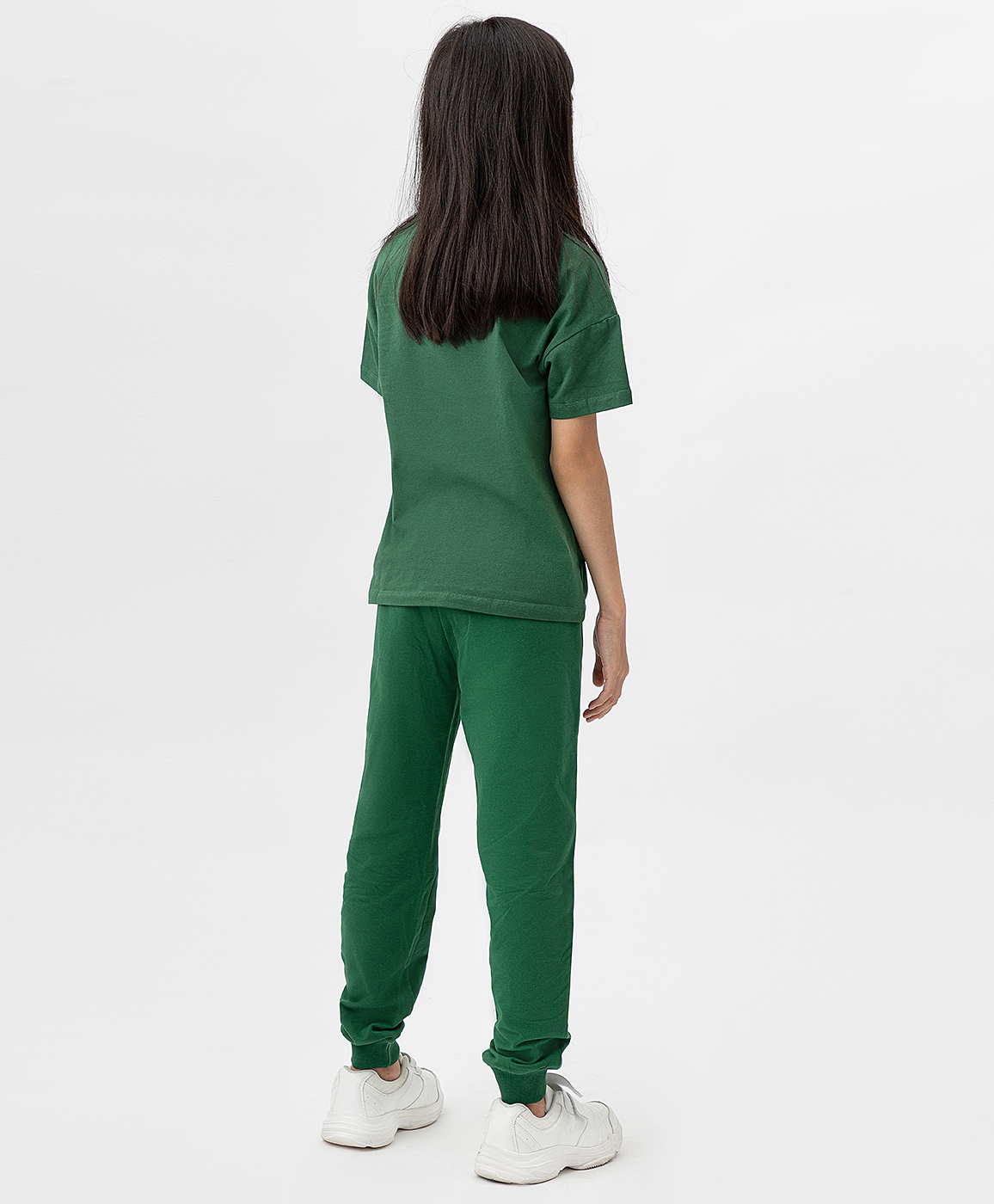 фото Брюки-джоггеры трикотажные зеленые button blue