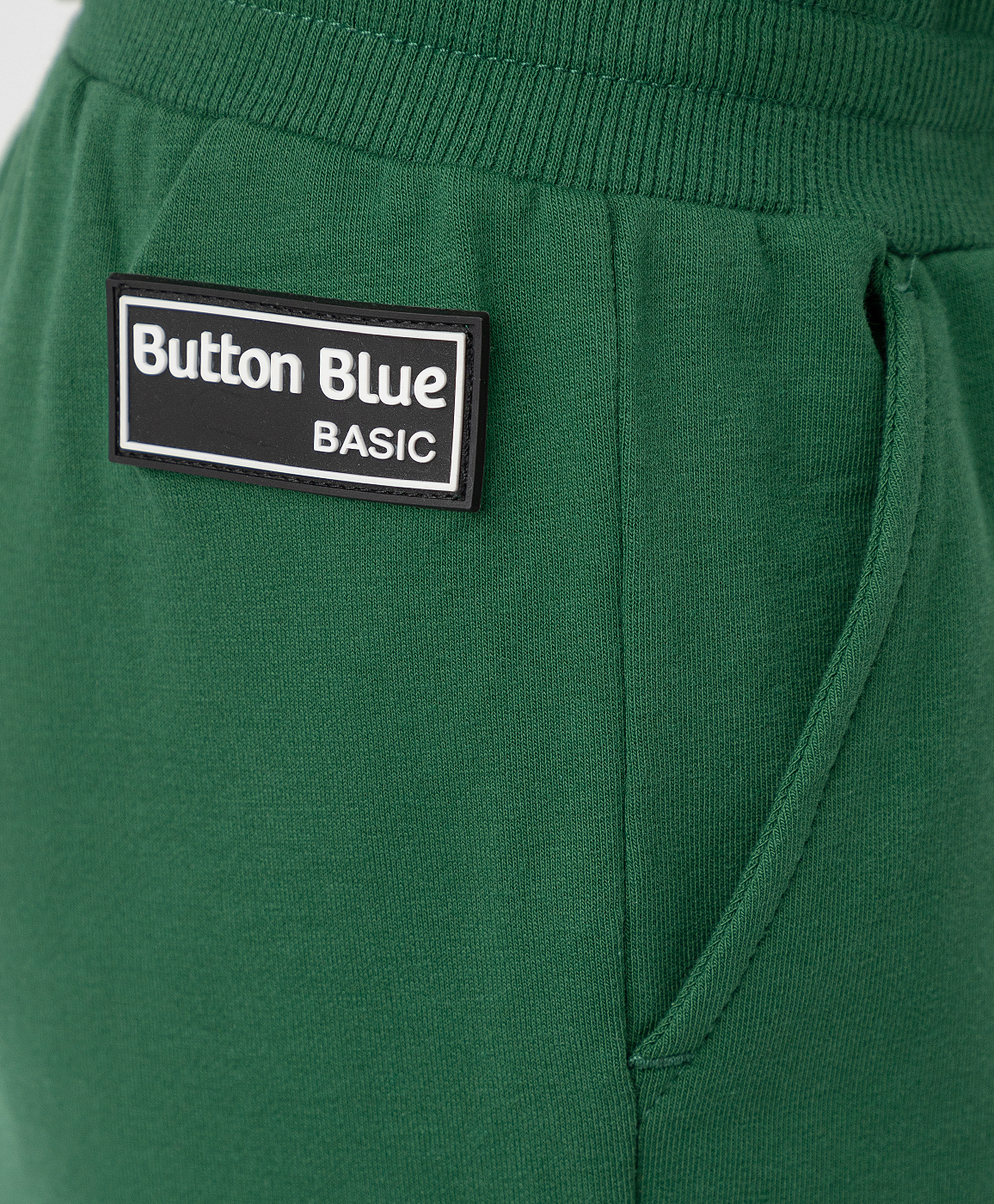 фото Брюки-джоггеры трикотажные зеленые button blue