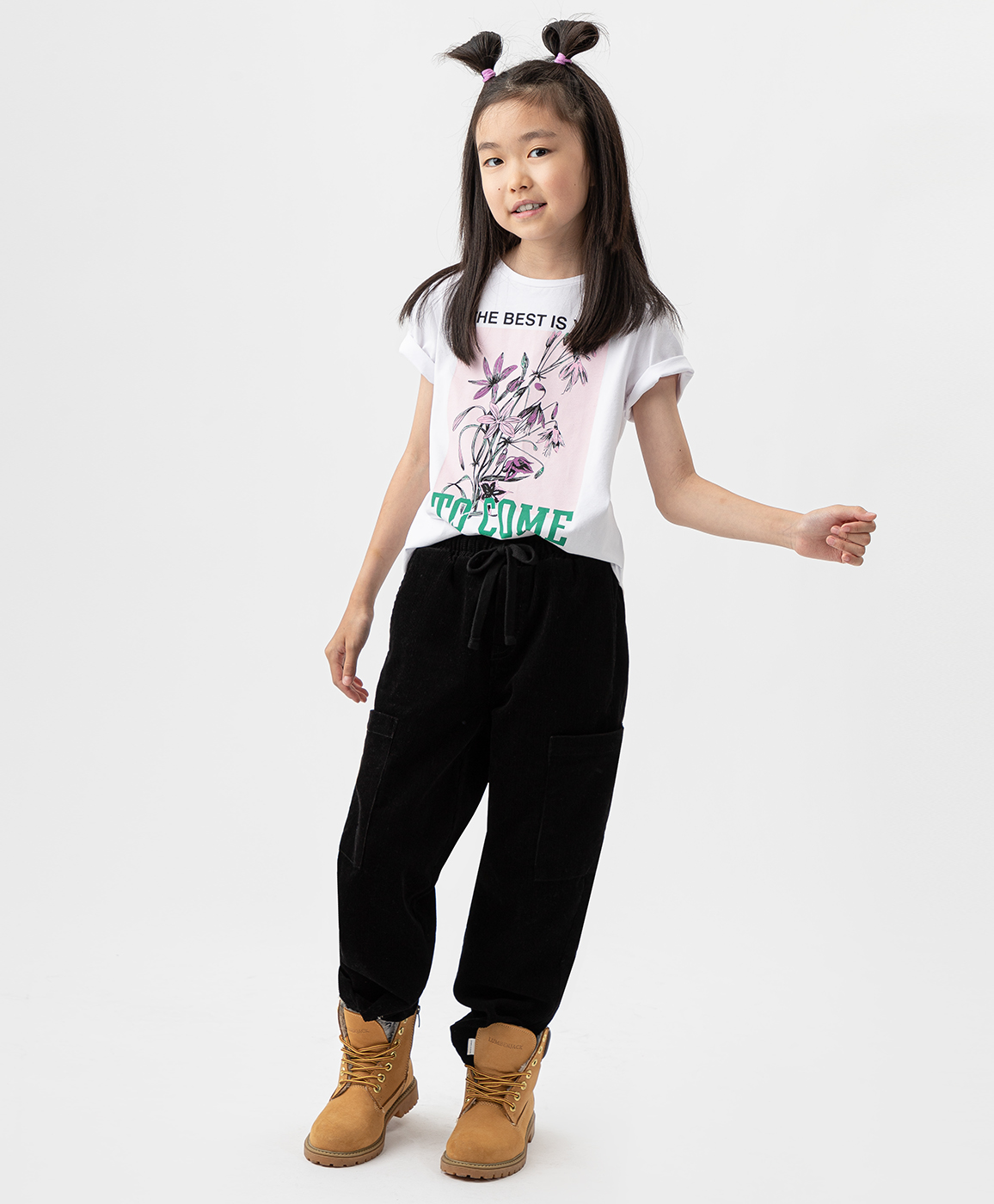 фото Брюки-карго вельветовые черные button blue