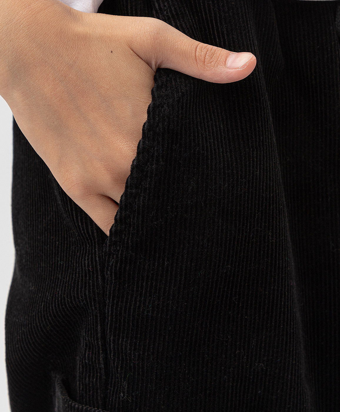 фото Брюки-карго вельветовые черные button blue