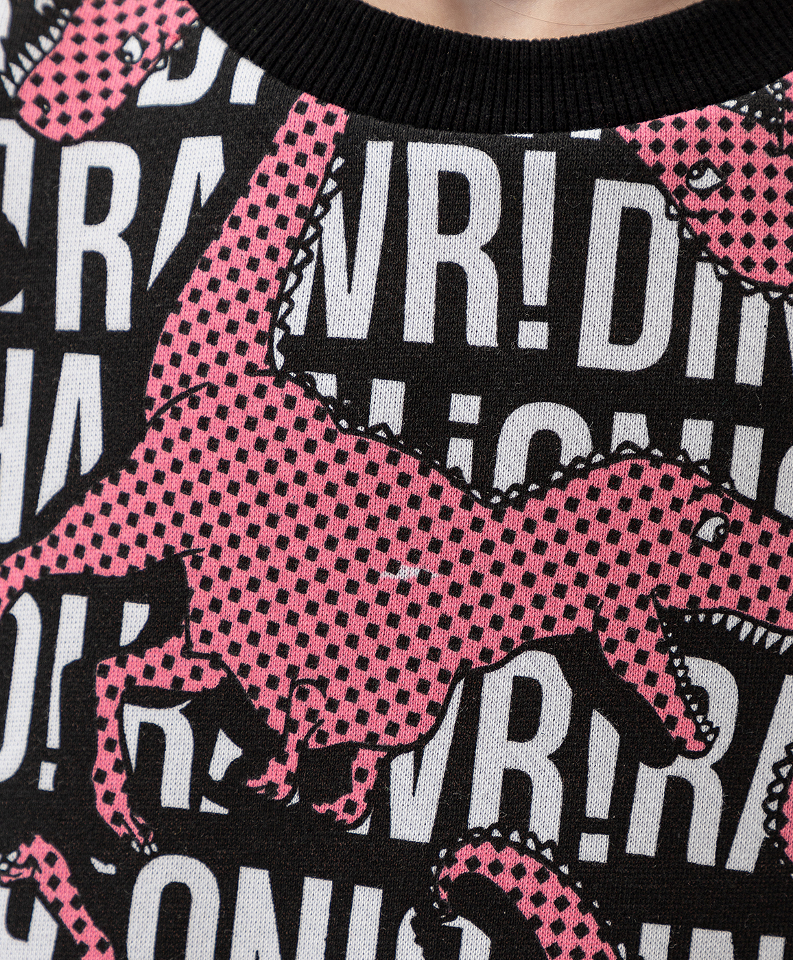 фото Платье трикотажное с принтом черное button blue