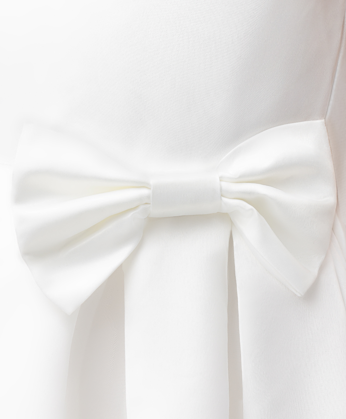 фото Платье нарядное с пышной юбкой и большим бантом белое button blue