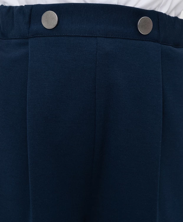 фото Шорты трикотажные с защипами синие button blue (140)