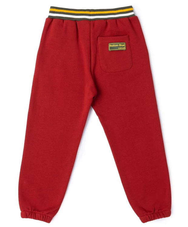 фото Брюки трикотажные с начесом красные button blue (110)