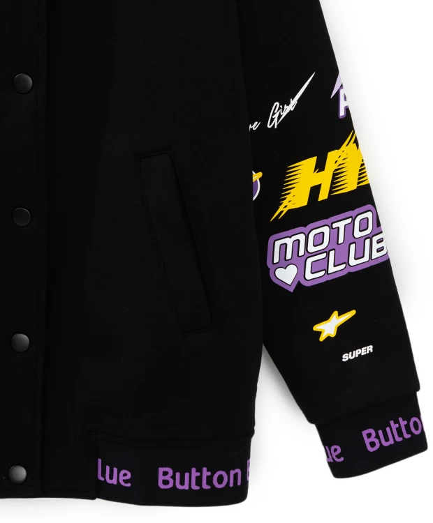 фото Толстовка на кнопках с начесом button blue (140)