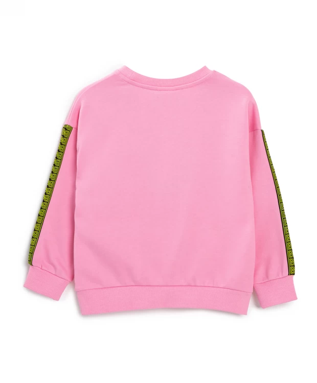 фото Толстовка с лампасами и принтом розовая button blue (110)