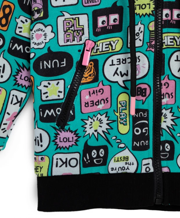 фото Толстовка на молнии мультицвет button blue (98)