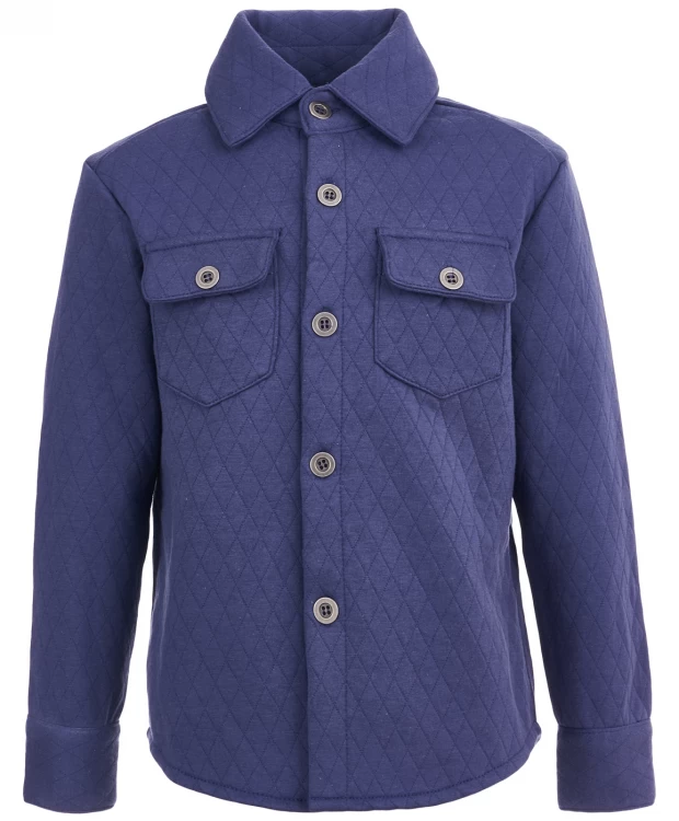 фото Утепленная рубашка button blue (98)