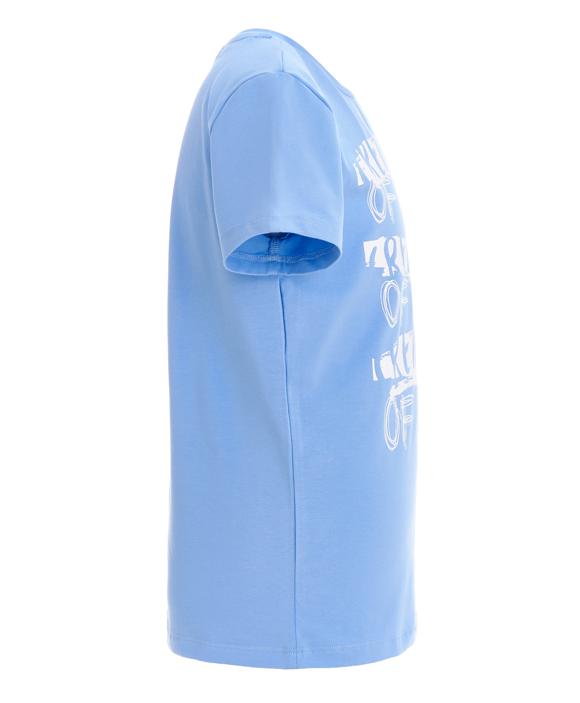 фото Голубая футболка с надписью button blue