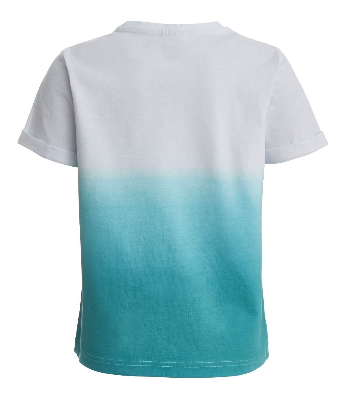 фото Футболка с голубым принтом button blue