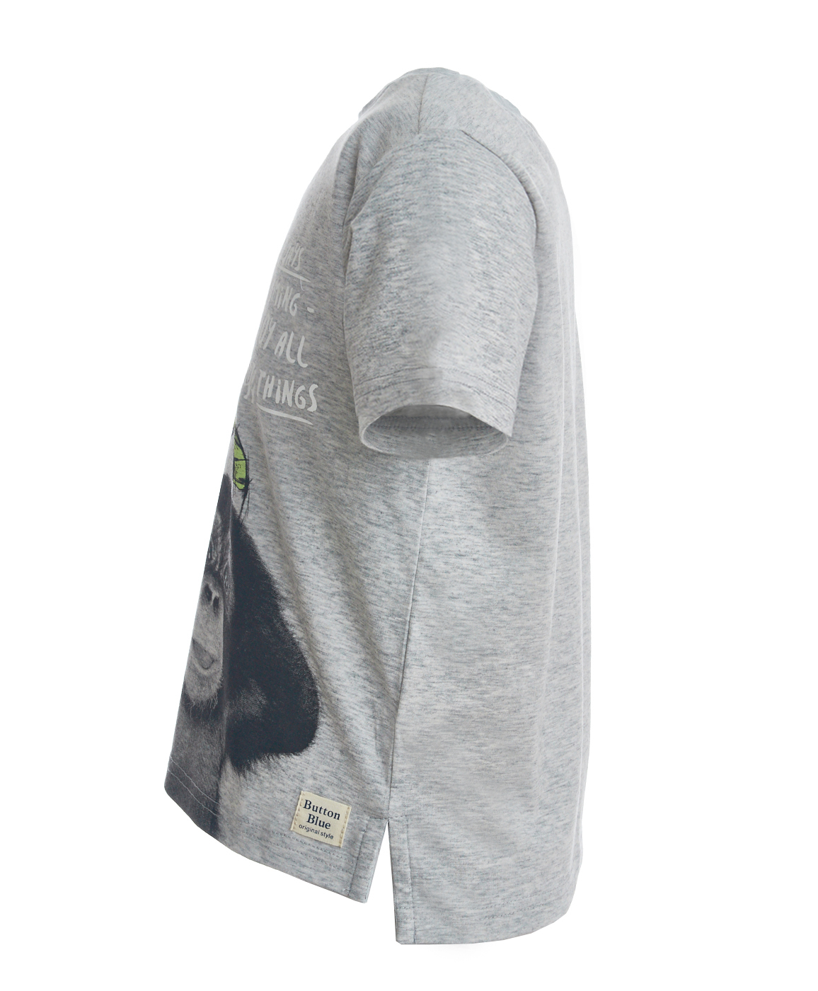 фото Серая футболка с принтом button blue