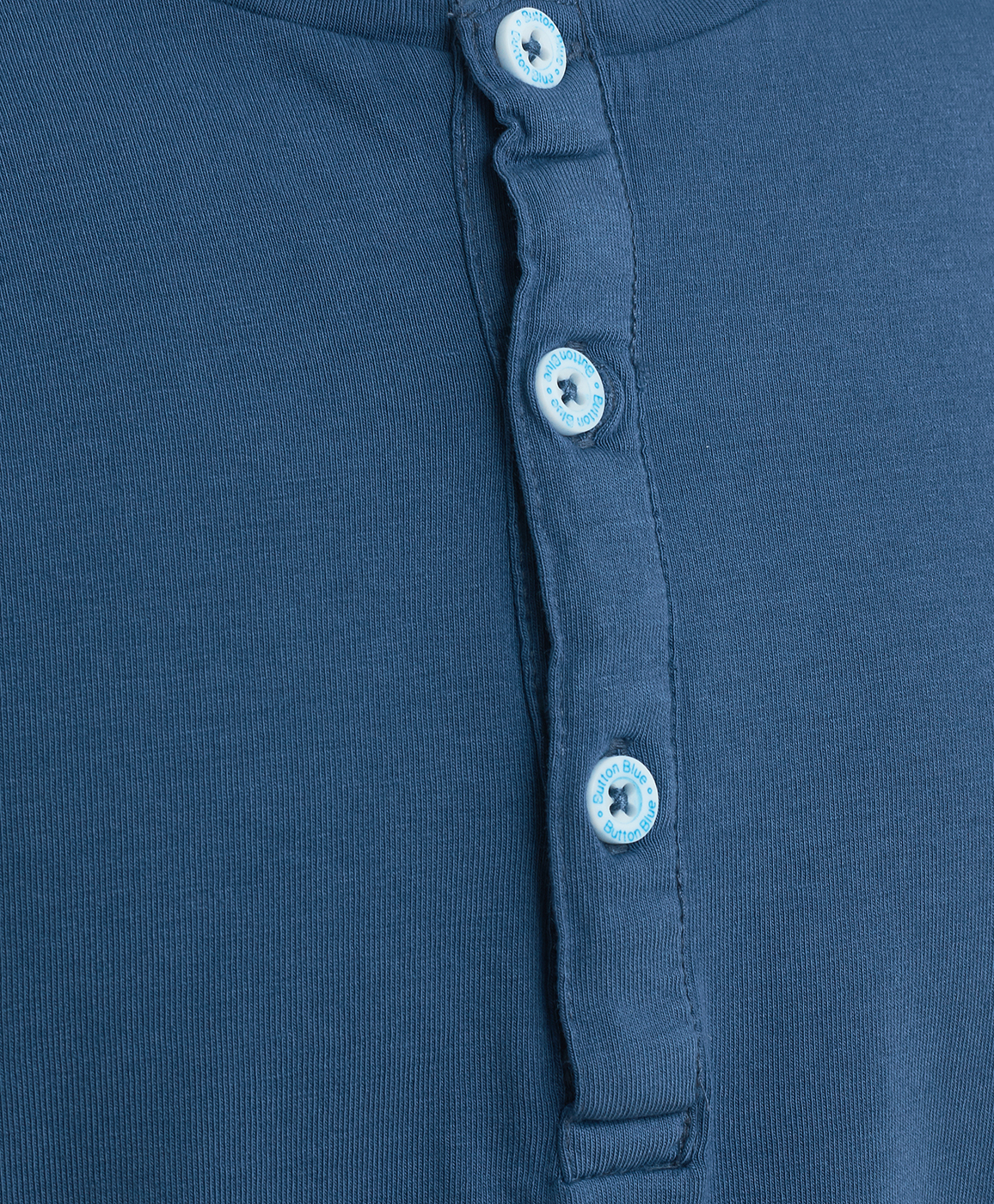 фото Синяя футболка с длинным рукавом button blue