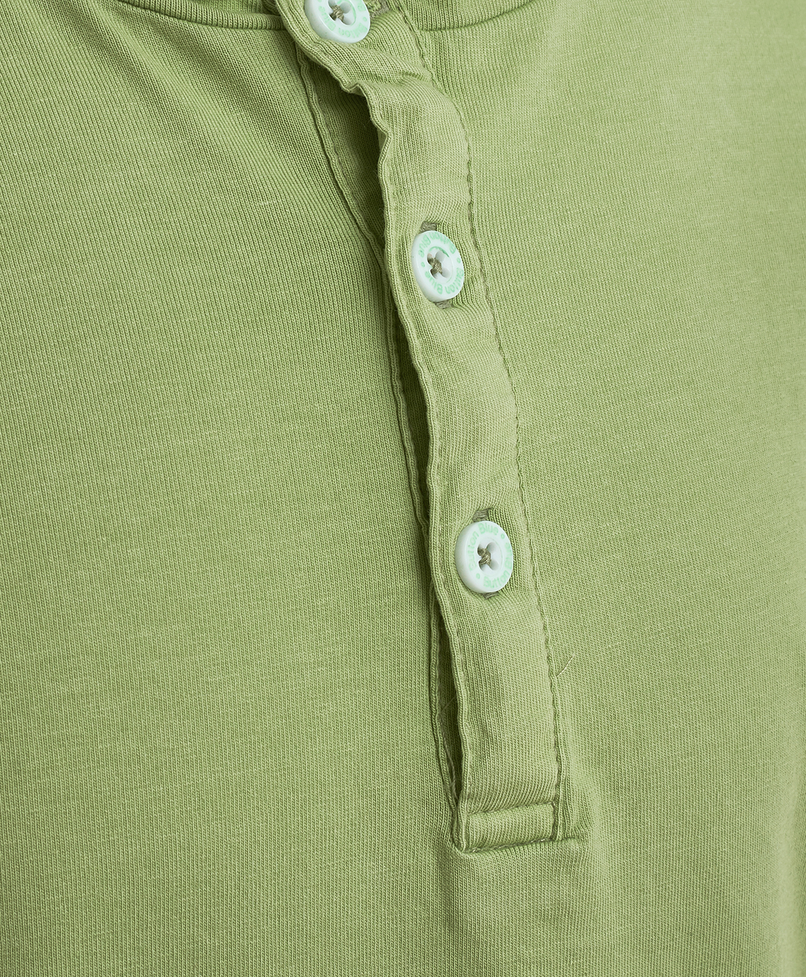 фото Зеленая футболка с длинным рукавом button blue