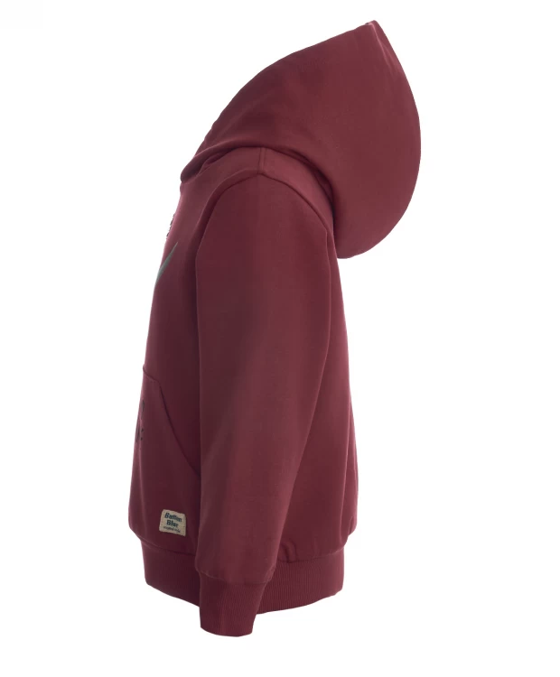 фото Красная толстовка из футера button blue (110)