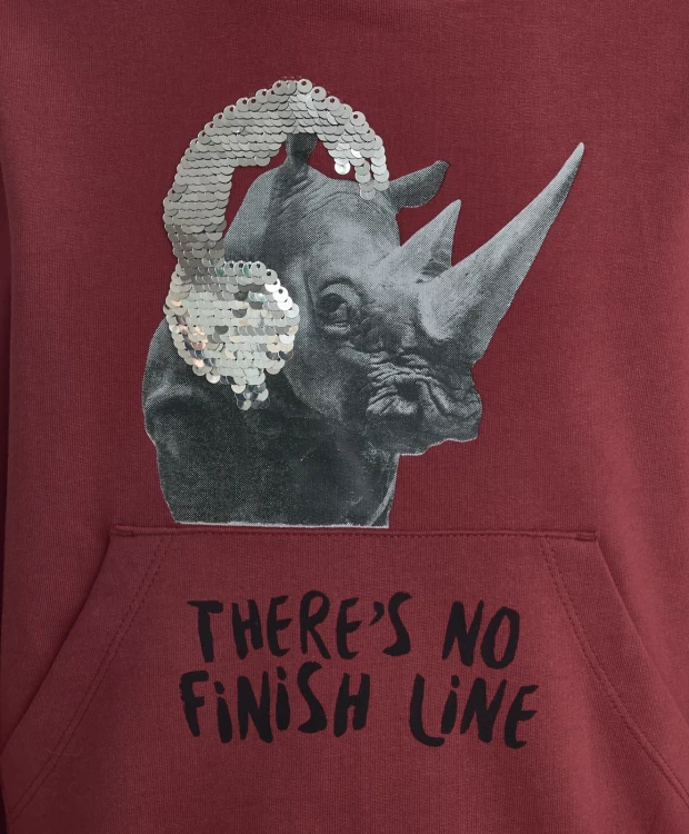 фото Красная толстовка из футера button blue (110)