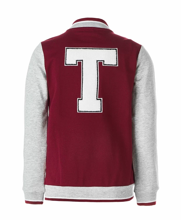 фото Красная толстовка из футера button blue (104)