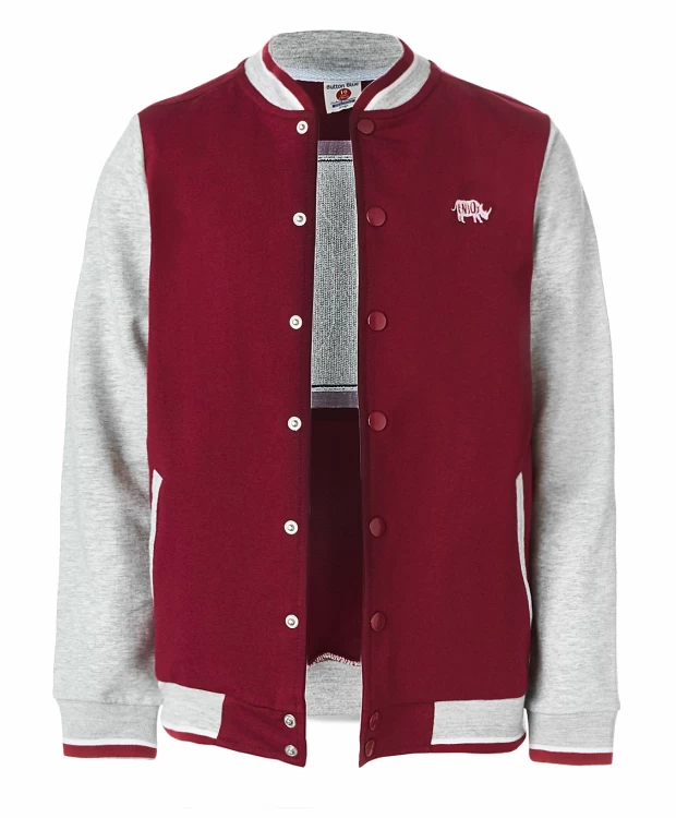 фото Красная толстовка из футера button blue (104)