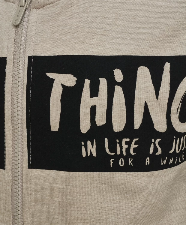 фото Бежевая толстовка из футера button blue (128)