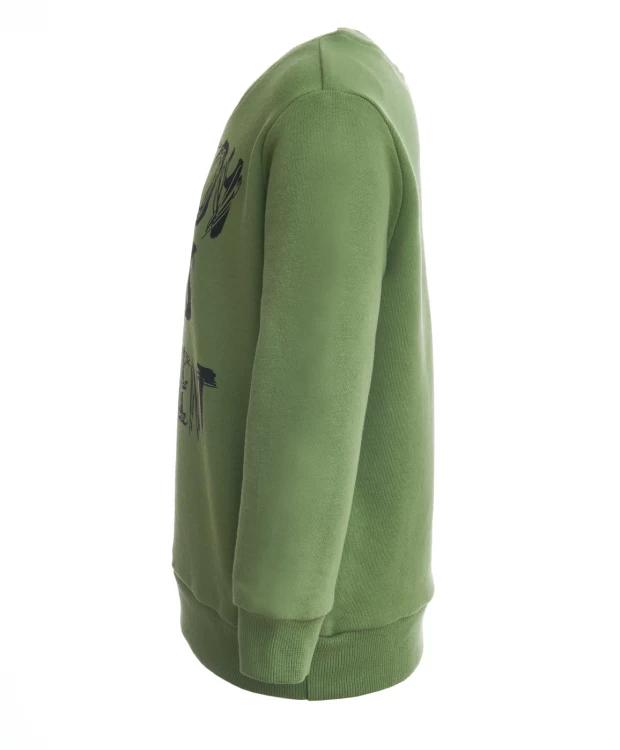 фото Зеленая толстовка из футера button blue (134)