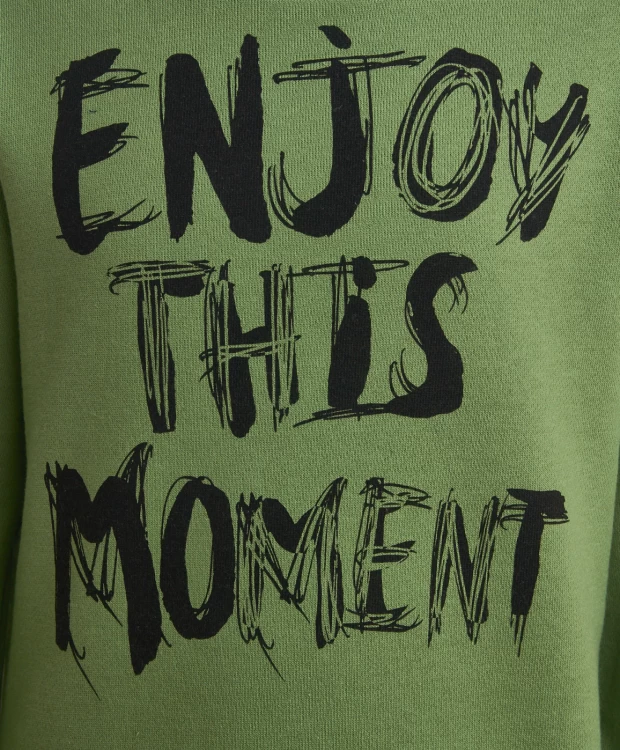 фото Зеленая толстовка из футера button blue (134)