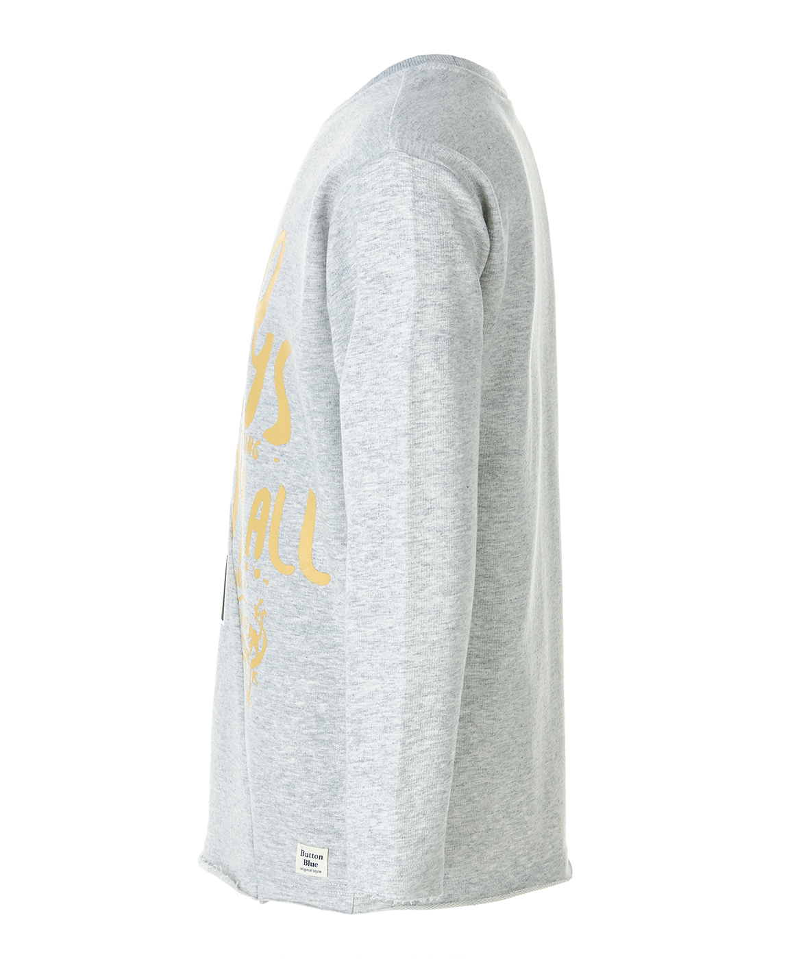 фото Серая толстовка из футера button blue