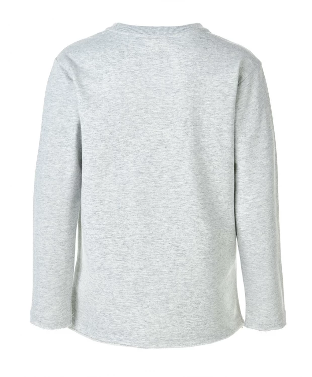 фото Серая толстовка из футера button blue (110)