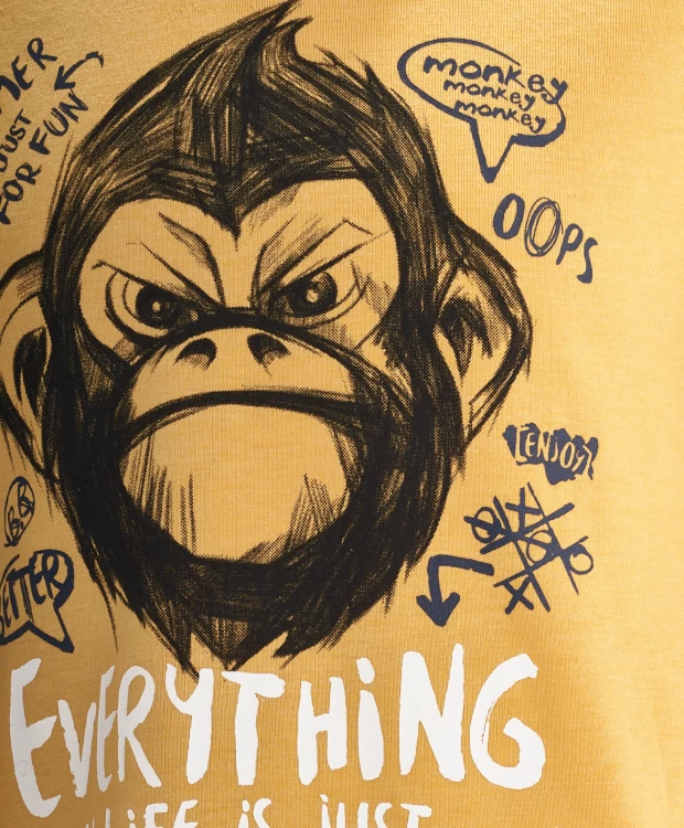 фото Охряная толстовка button blue (140)