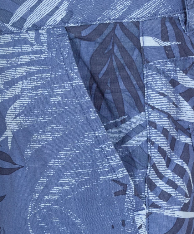 фото Синие бриджи с орнаментом пальмы button blue (116)