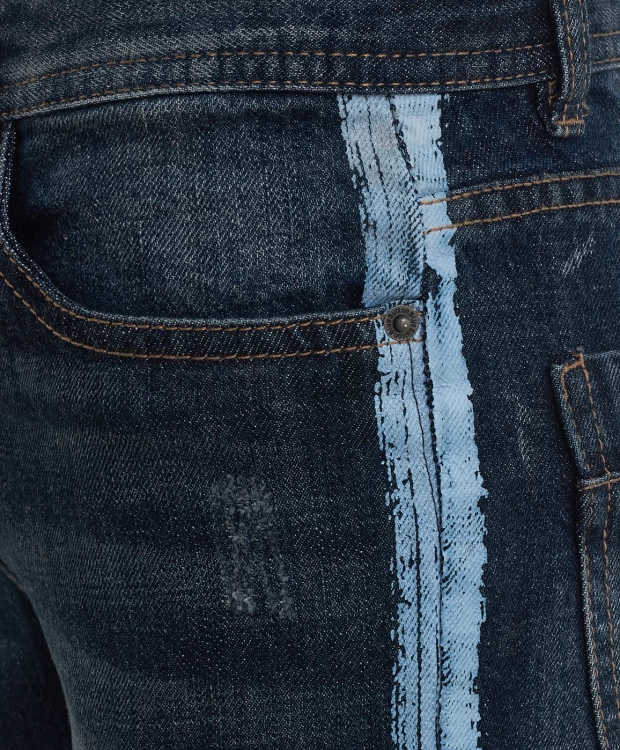 фото Синие джинсы с лампасами button blue (104)