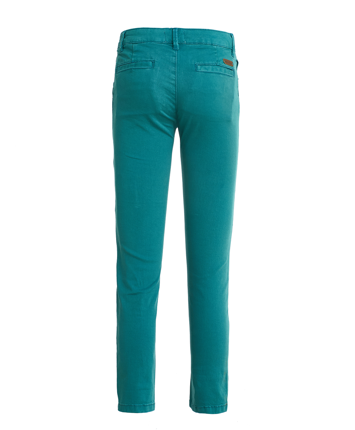 фото Бирюзовые брюки из твила button blue