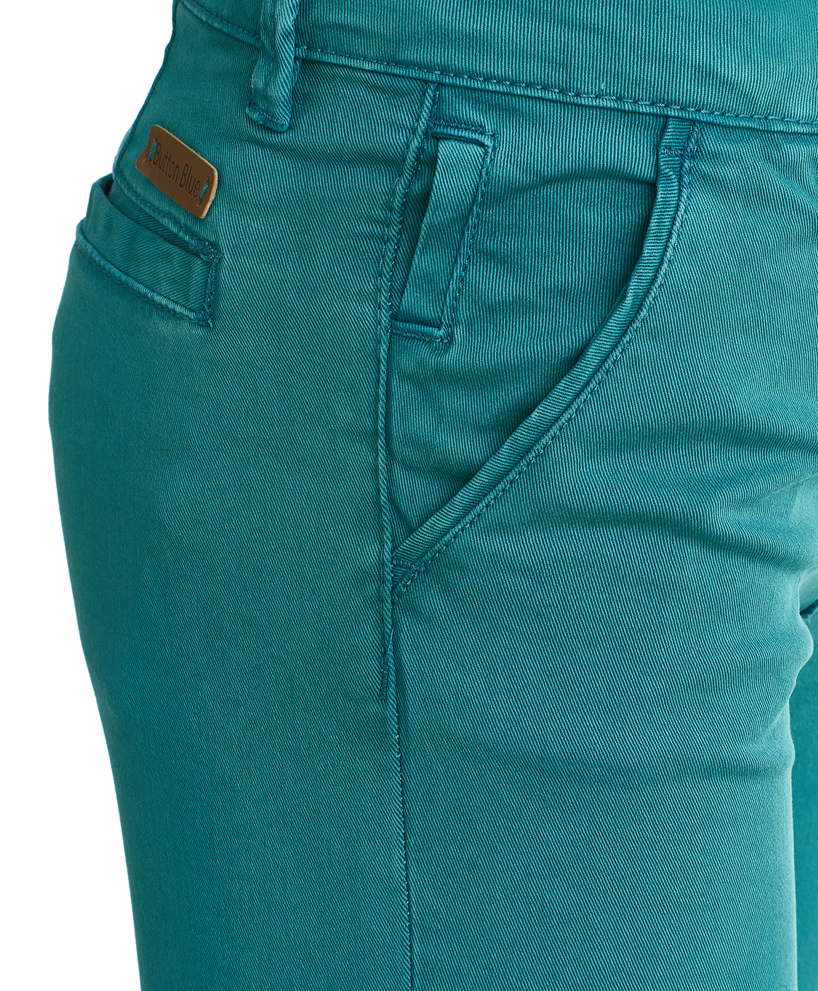 фото Бирюзовые брюки из твила button blue