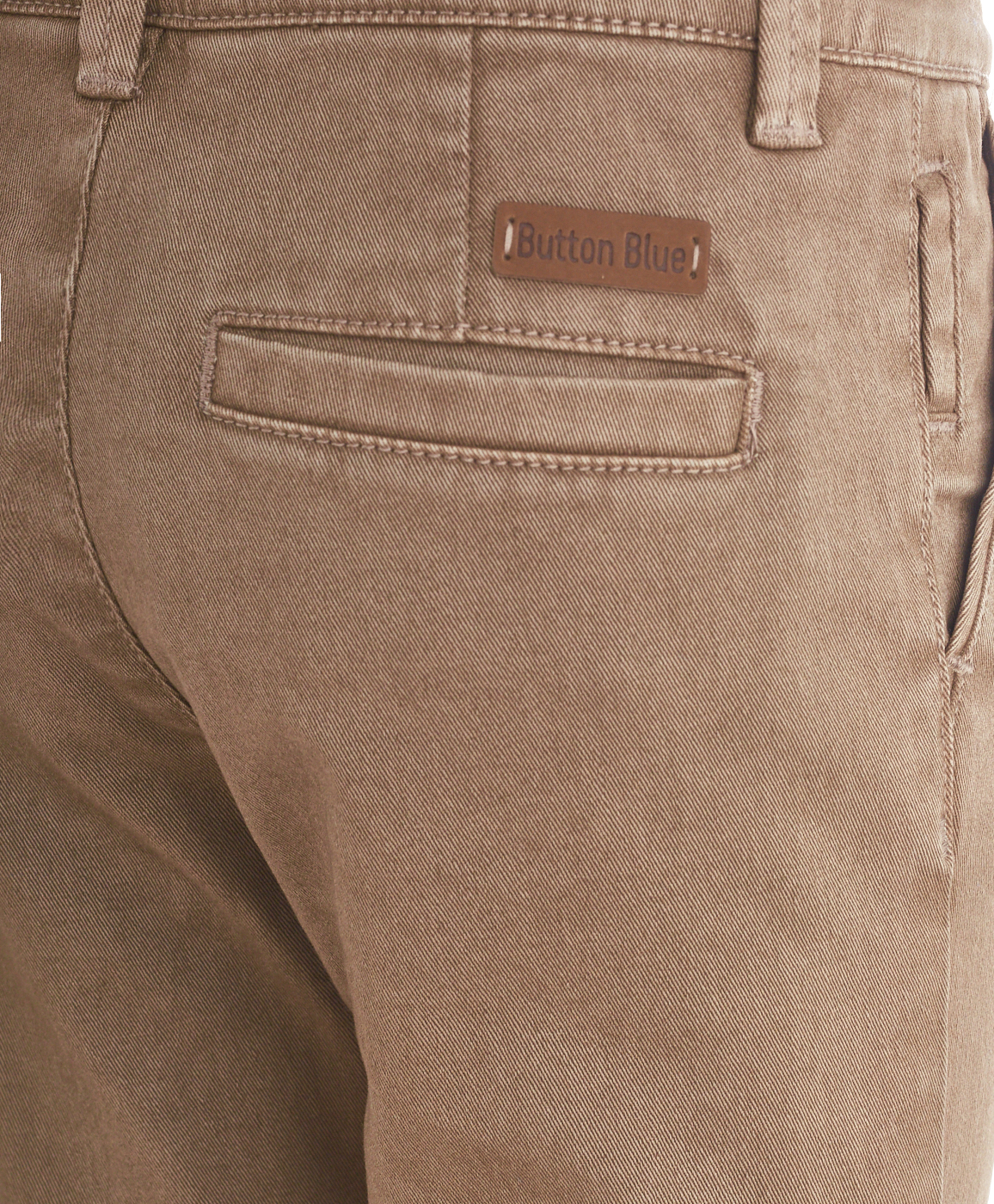 фото Бежевые брюки из твила button blue
