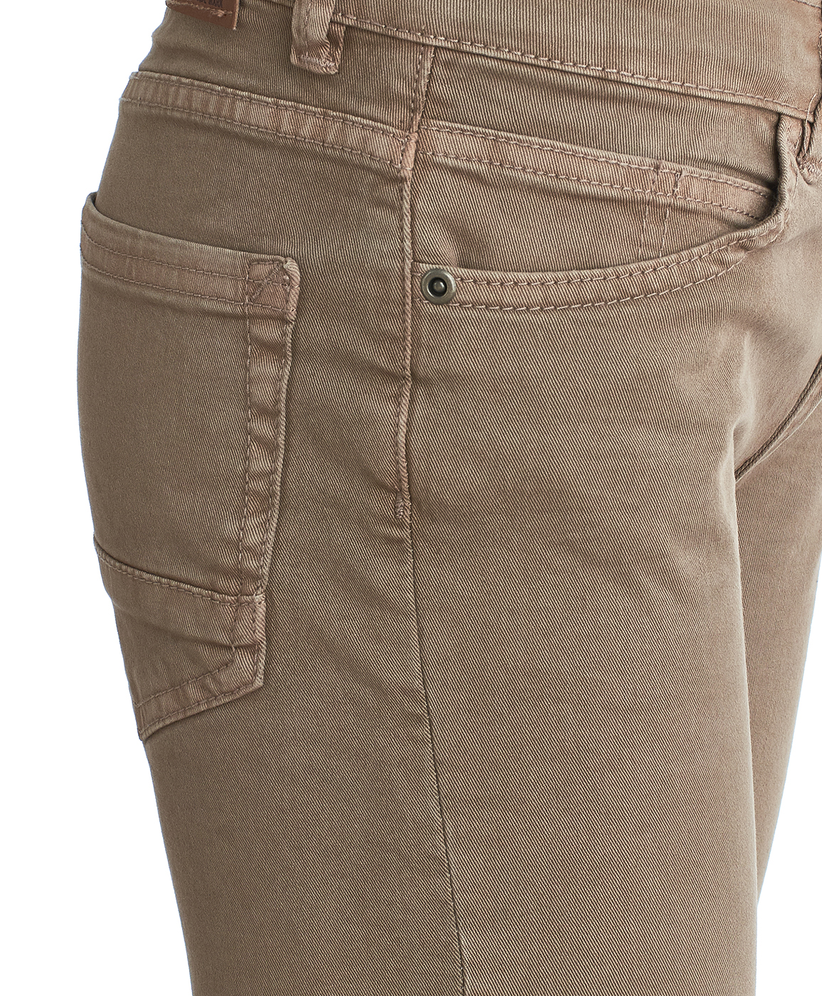 Бежевые брюки из твила Button Blue 119BBBC63071000, размер 98, цвет бежевый - фото 4