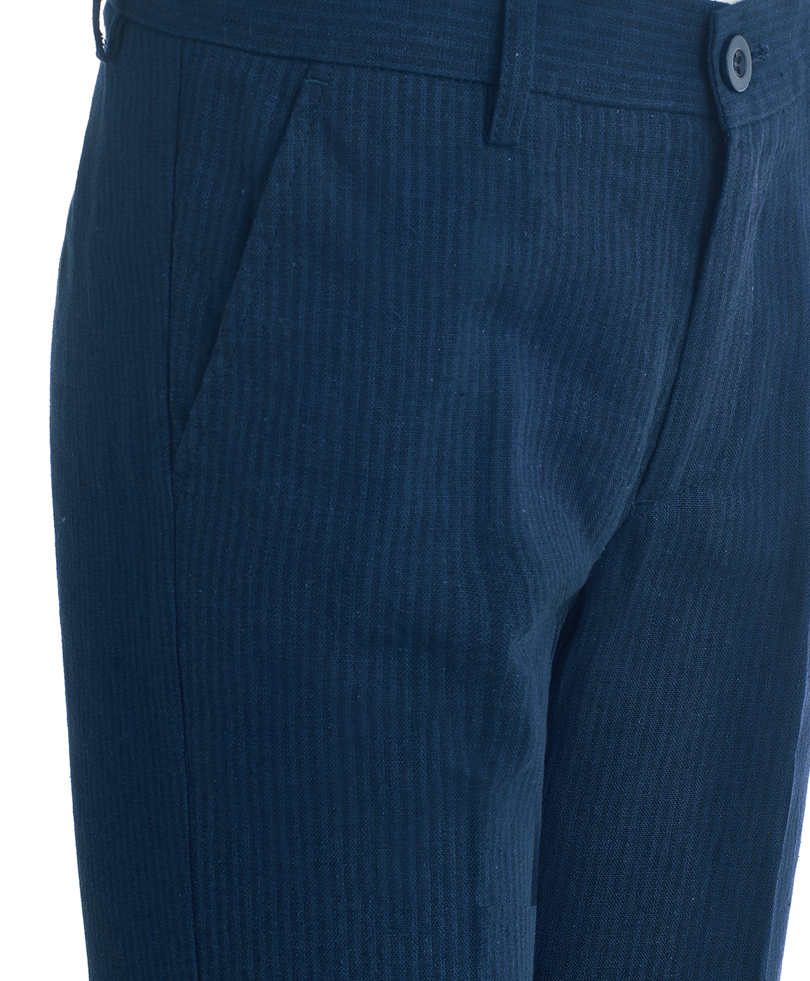 Синие брюки в полоску Button Blue 119BBBP63021005, размер 146, цвет синий - фото 4