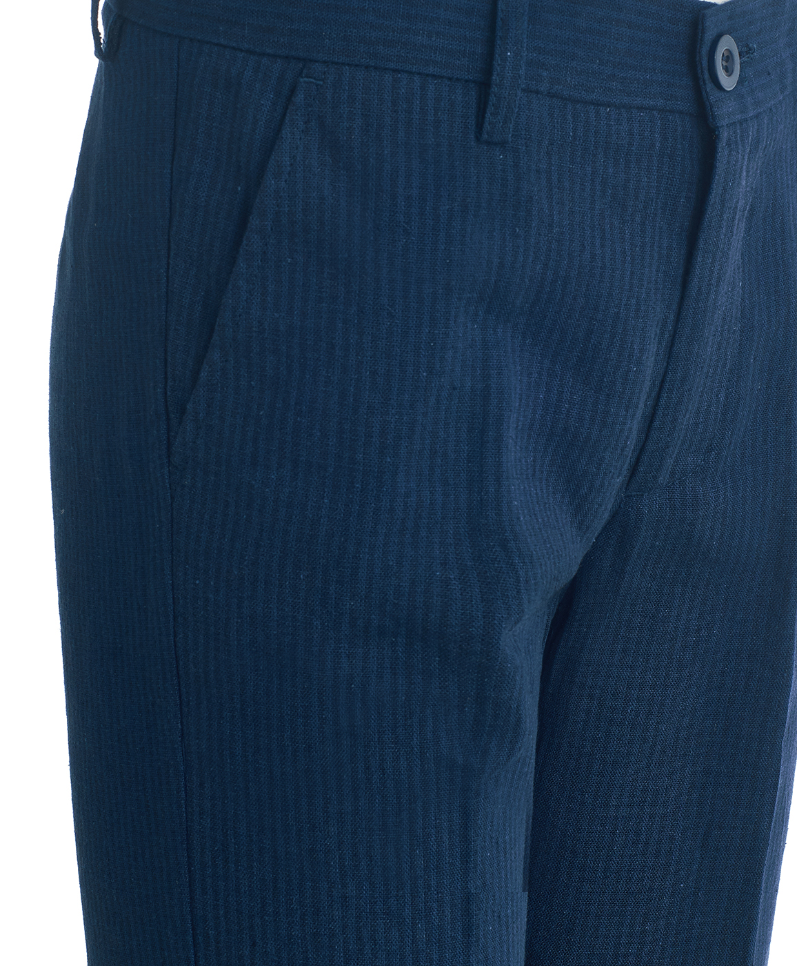 фото Синие брюки в полоску button blue
