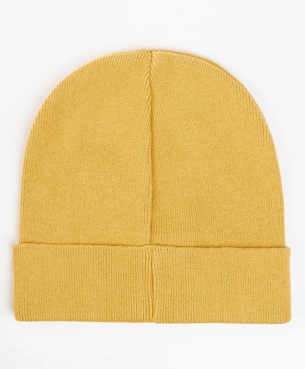 фото Охряная вязаная шапка button blue (54)