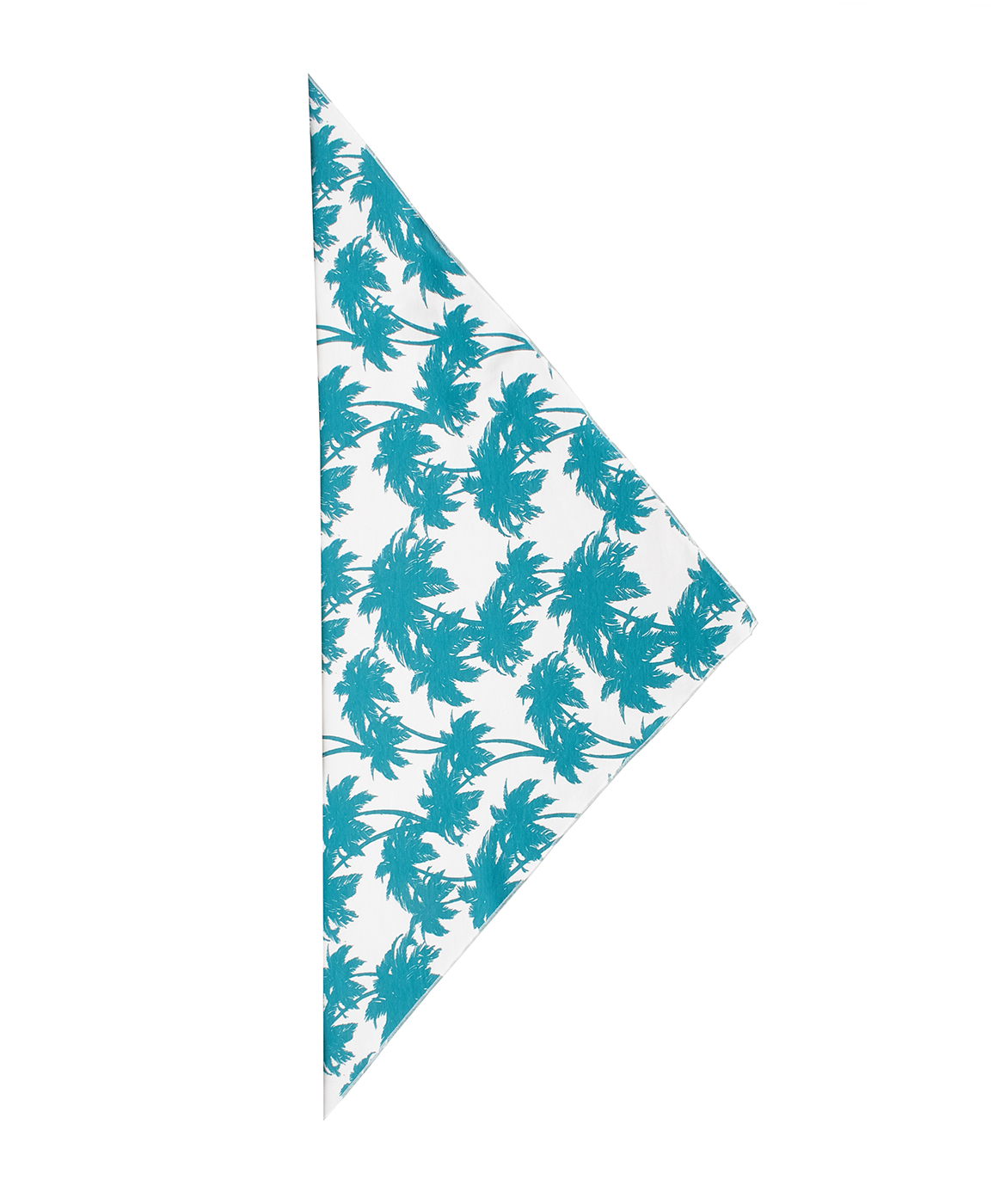 фото Белый платок с орнаментом пальмы button blue