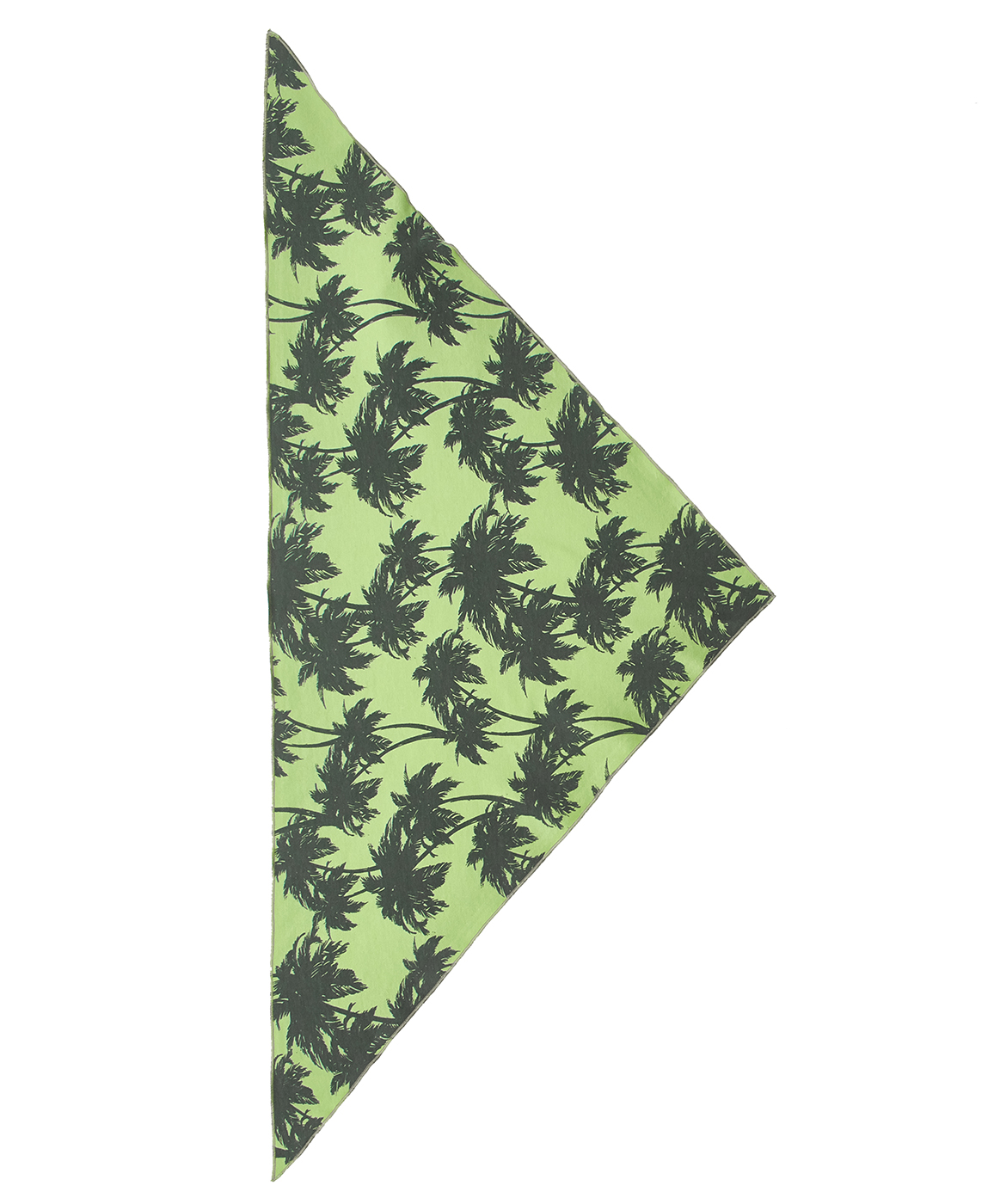 фото Зеленый платок с орнаментом пальмы button blue