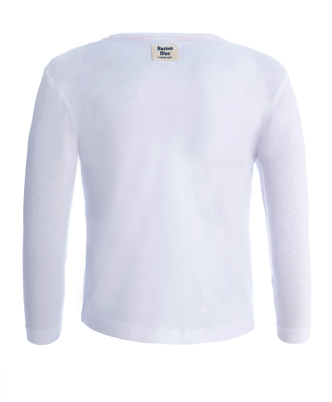 фото Белая футболка с принтом button blue