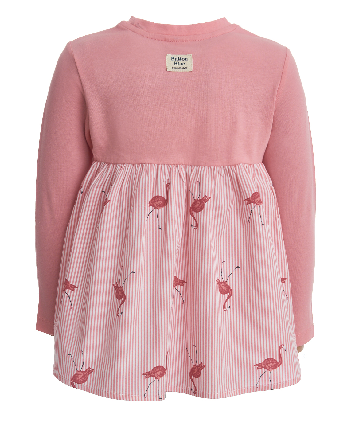 фото Розовая футболка с декором button blue