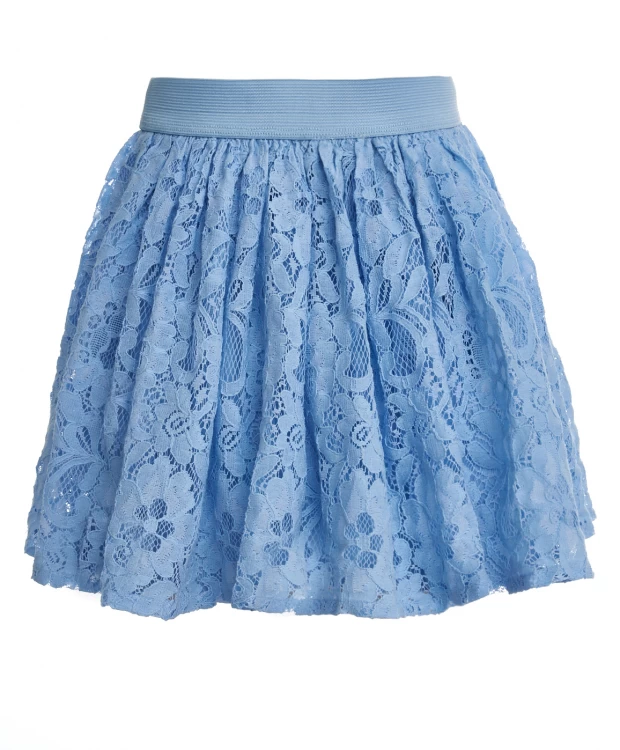 фото Голубая кружевная юбка button blue (110)