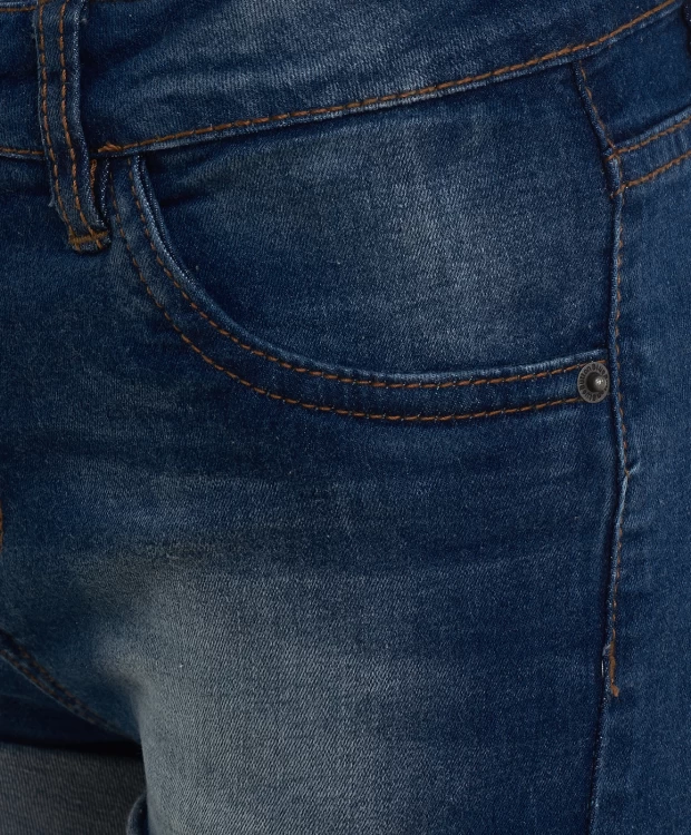 фото Синие джинсовые шорты button blue (110)